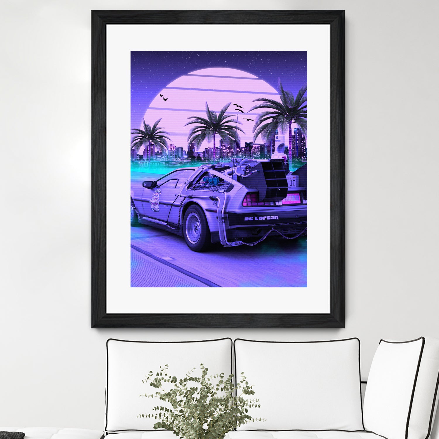 80s Delorean Cars by Muhammad Daffa Umar on GIANT ART - fuchsia photo manipulation