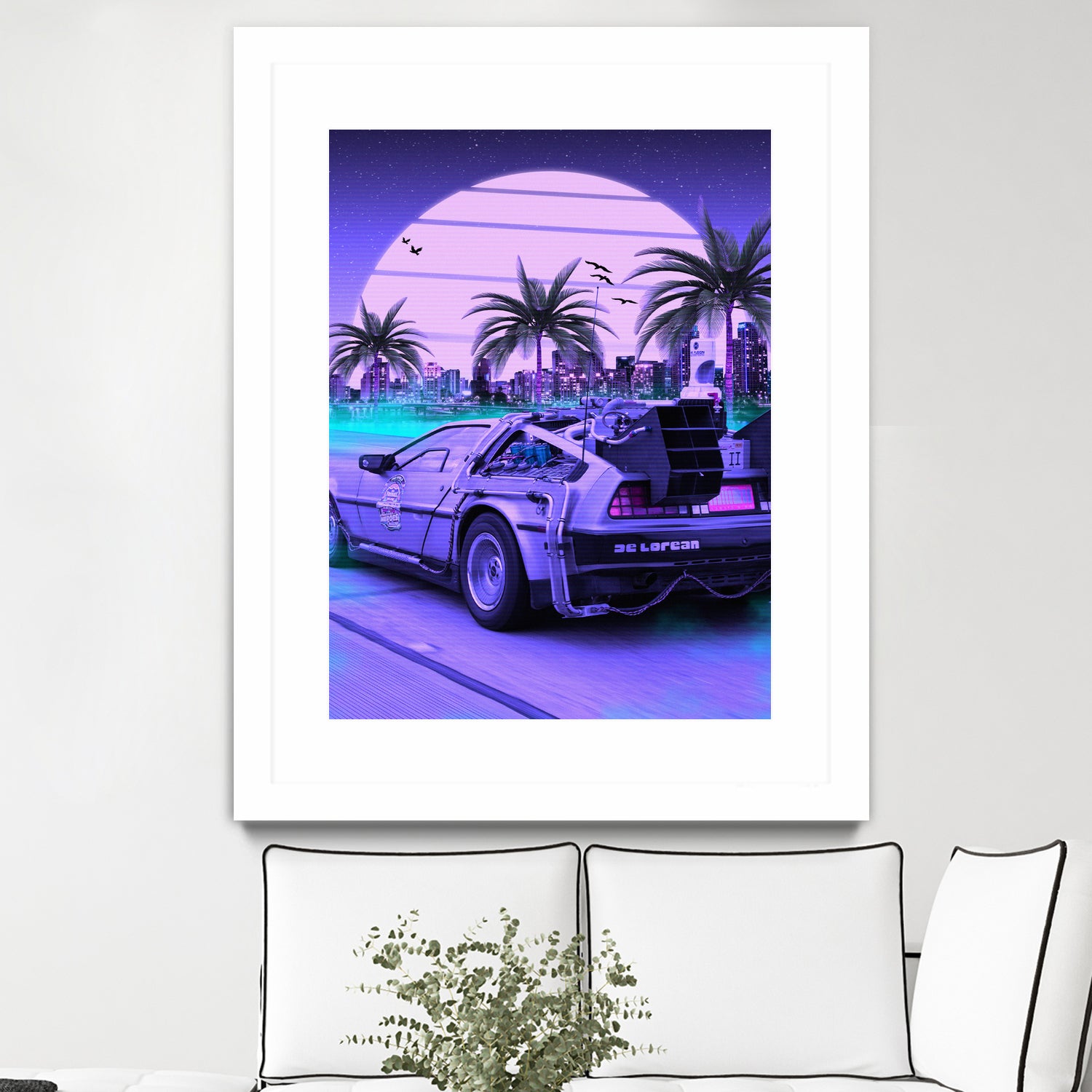 80s Delorean Cars by Muhammad Daffa Umar on GIANT ART - fuchsia photo manipulation