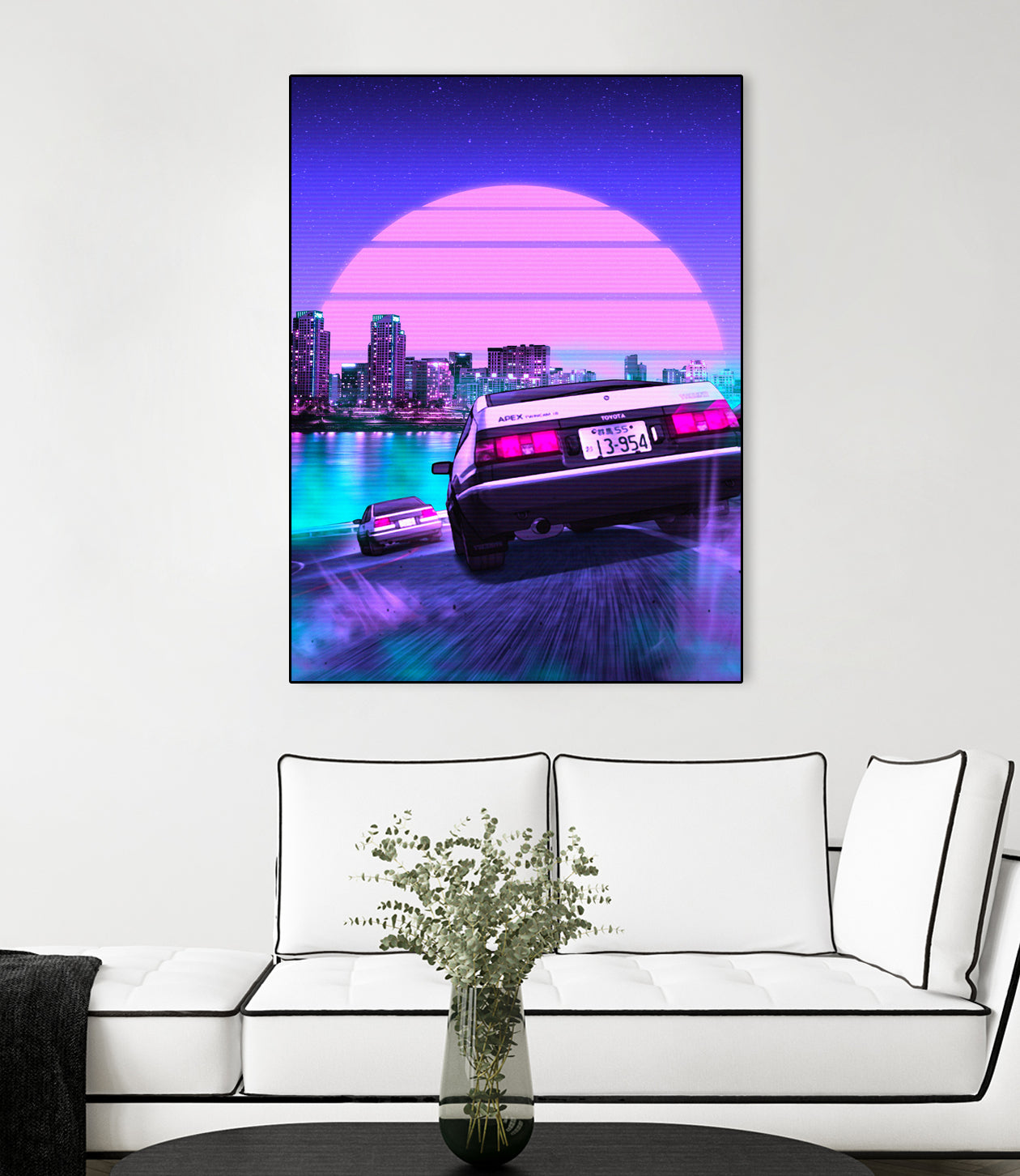 Initial D retrowave by Muhammad Daffa Umar on GIANT ART - fuchsia photo manipulation