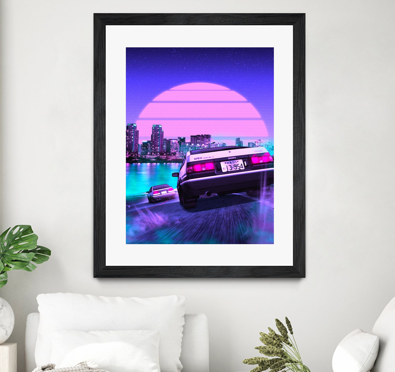 Initial D retrowave by Muhammad Daffa Umar on GIANT ART - fuchsia photo manipulation