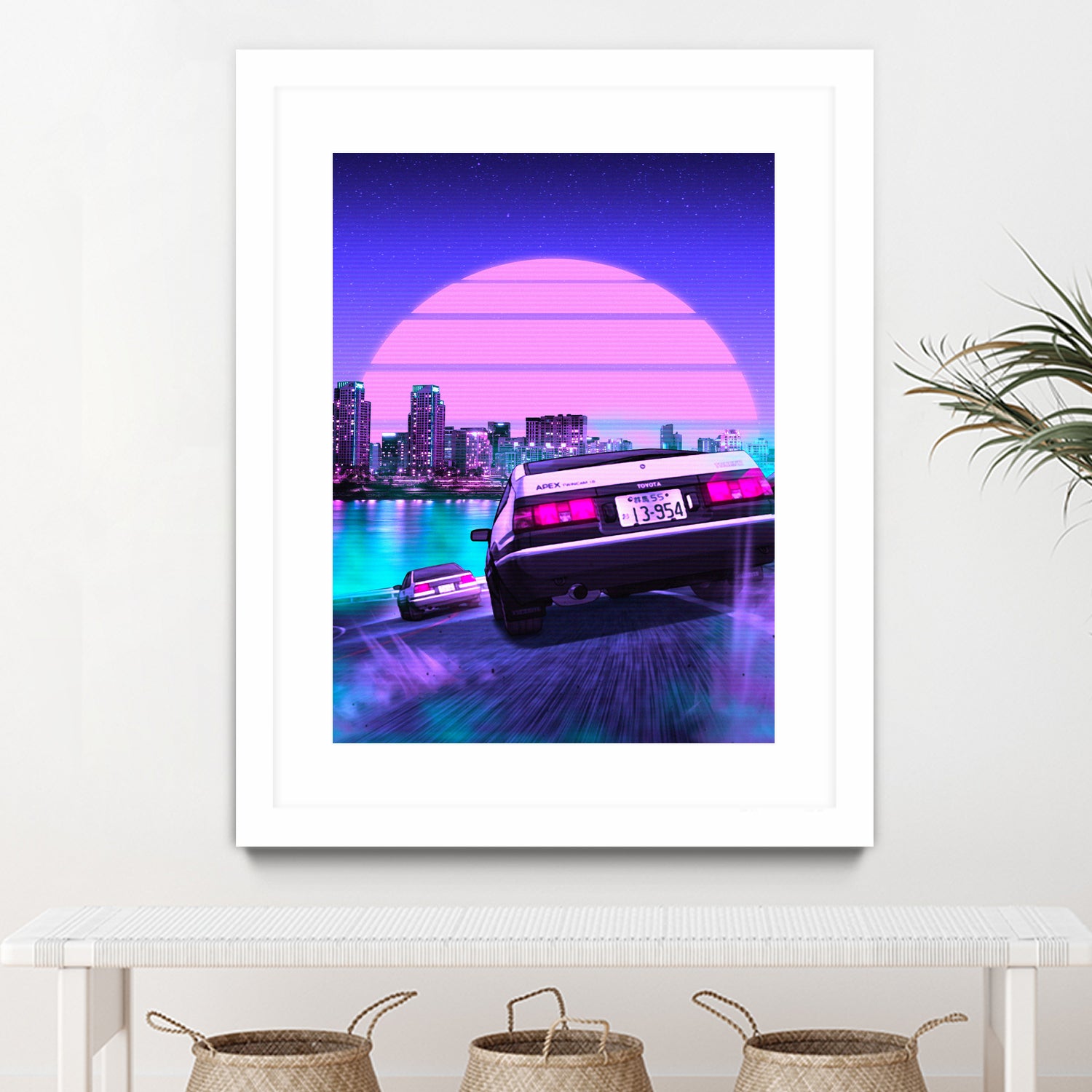 Initial D retrowave by Muhammad Daffa Umar on GIANT ART - fuchsia photo manipulation