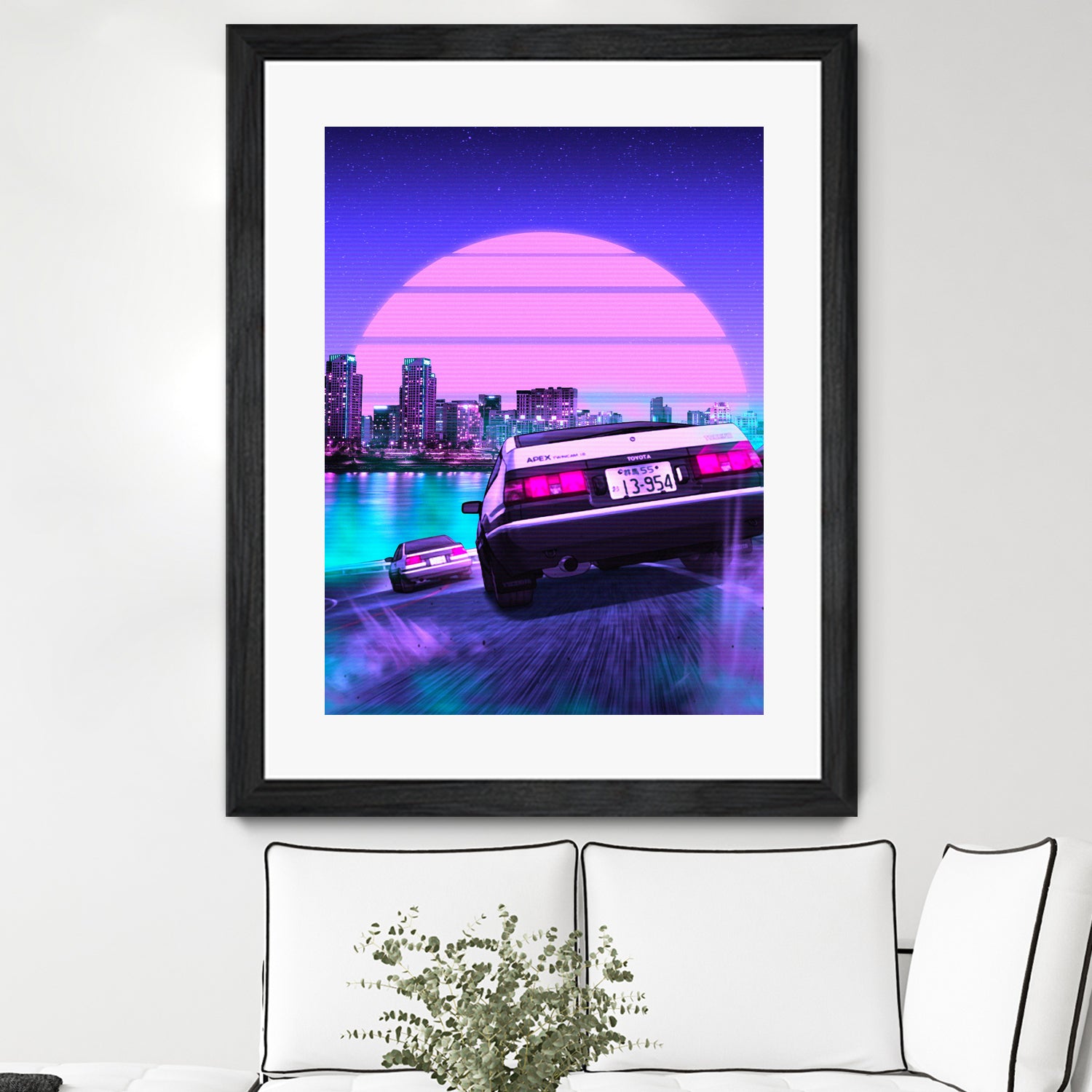 Initial D retrowave by Muhammad Daffa Umar on GIANT ART - fuchsia photo manipulation