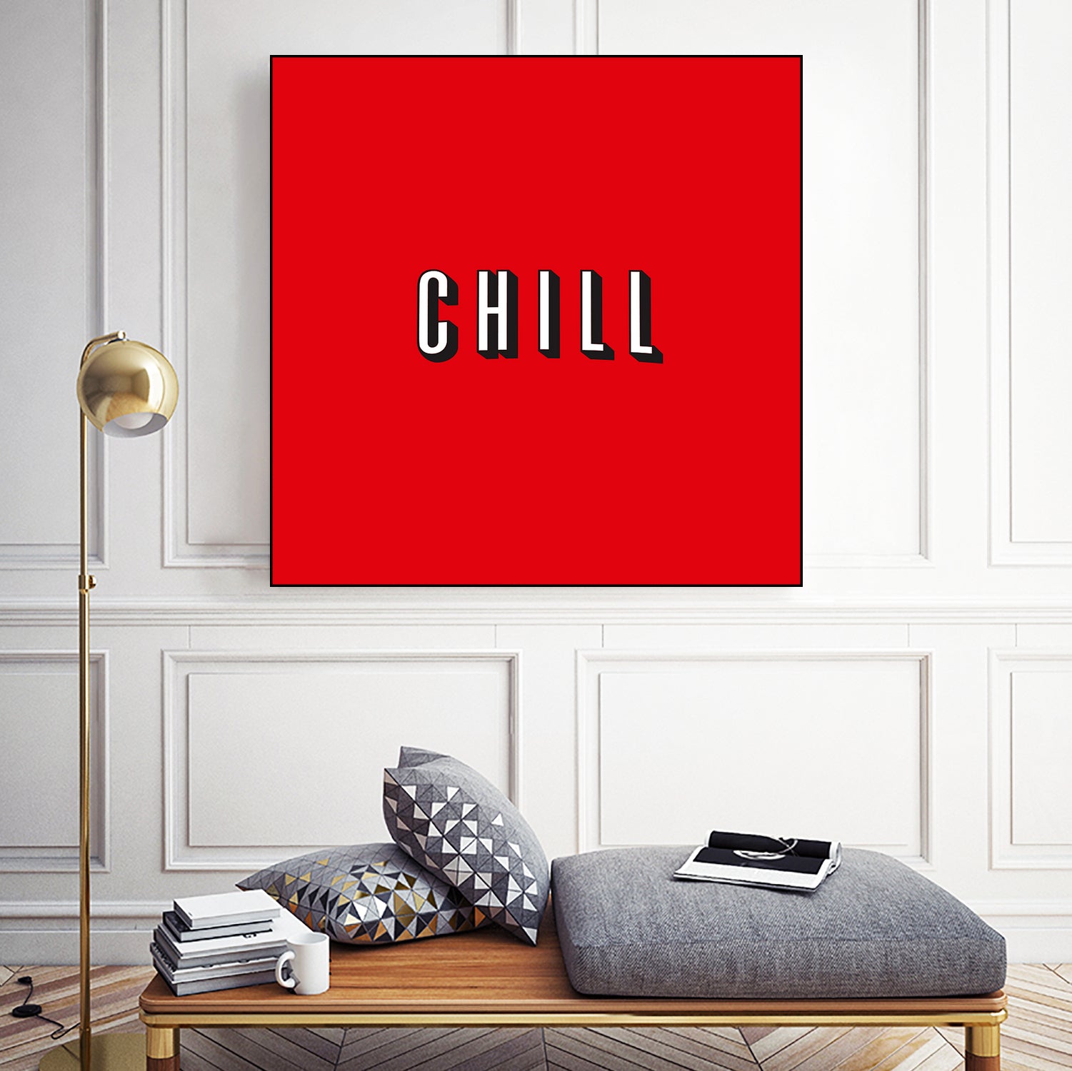 CHILL by Mike Tyau on GIANT ART - white typography