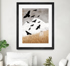 Walter and The Crows by Katherine Blower on GIANT ART - gray digital painting