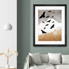 Walter and The Crows by Katherine Blower on GIANT ART - gray digital painting