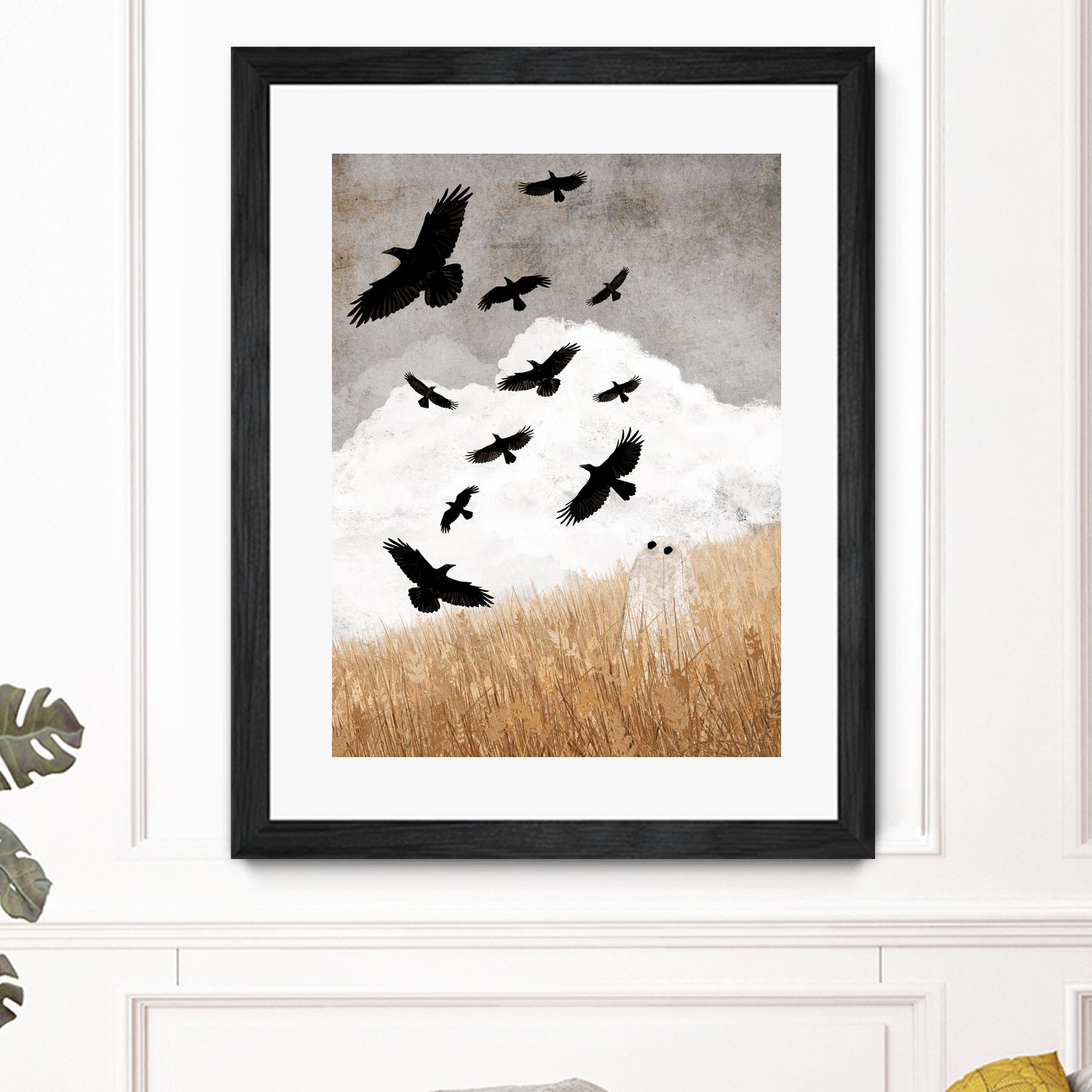 Walter and The Crows by Katherine Blower on GIANT ART - gray digital painting