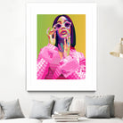 Cardi B Poster Print, Colorful Pop-Art, Wall Art Gift by kim huynh on GIANT ART - pink digital painting