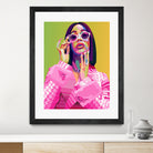 Cardi B Poster Print, Colorful Pop-Art, Wall Art Gift by kim huynh on GIANT ART - pink digital painting