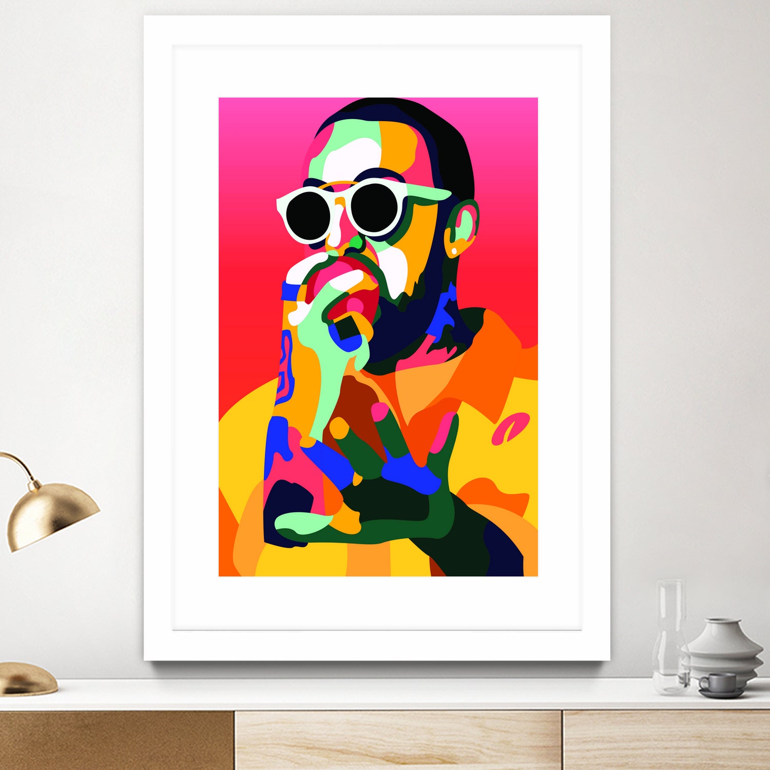 Mac Miller Inspired Pop-art Tribute Music Poster, Wall Art by kim huynh on GIANT ART - red digital painting