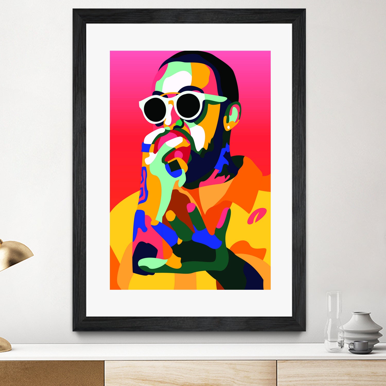 Mac Miller Inspired Pop-art Tribute Music Poster, Wall Art by kim huynh on GIANT ART - red digital painting