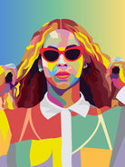 Beyonce Music Poster Art Print, Pop Art, Music Icon Wall Art by kim huynh on GIANT ART - fuchsia digital painting