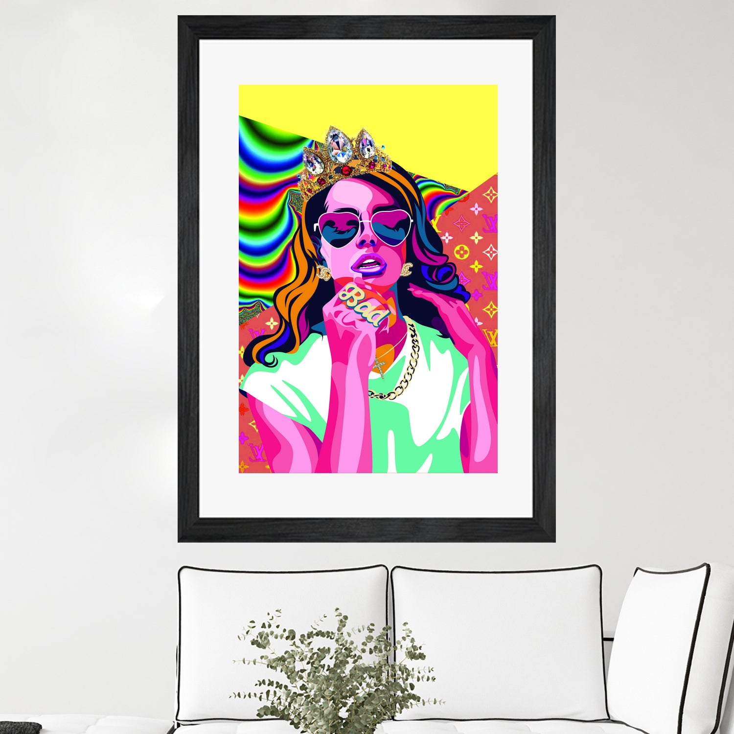 Lana del Rey Poster, Pop Art Wall Art by kim huynh on GIANT ART - orange digital painting