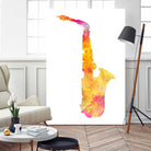 saxophone by Justyna Jaszke on GIANT ART - yellow digital painting