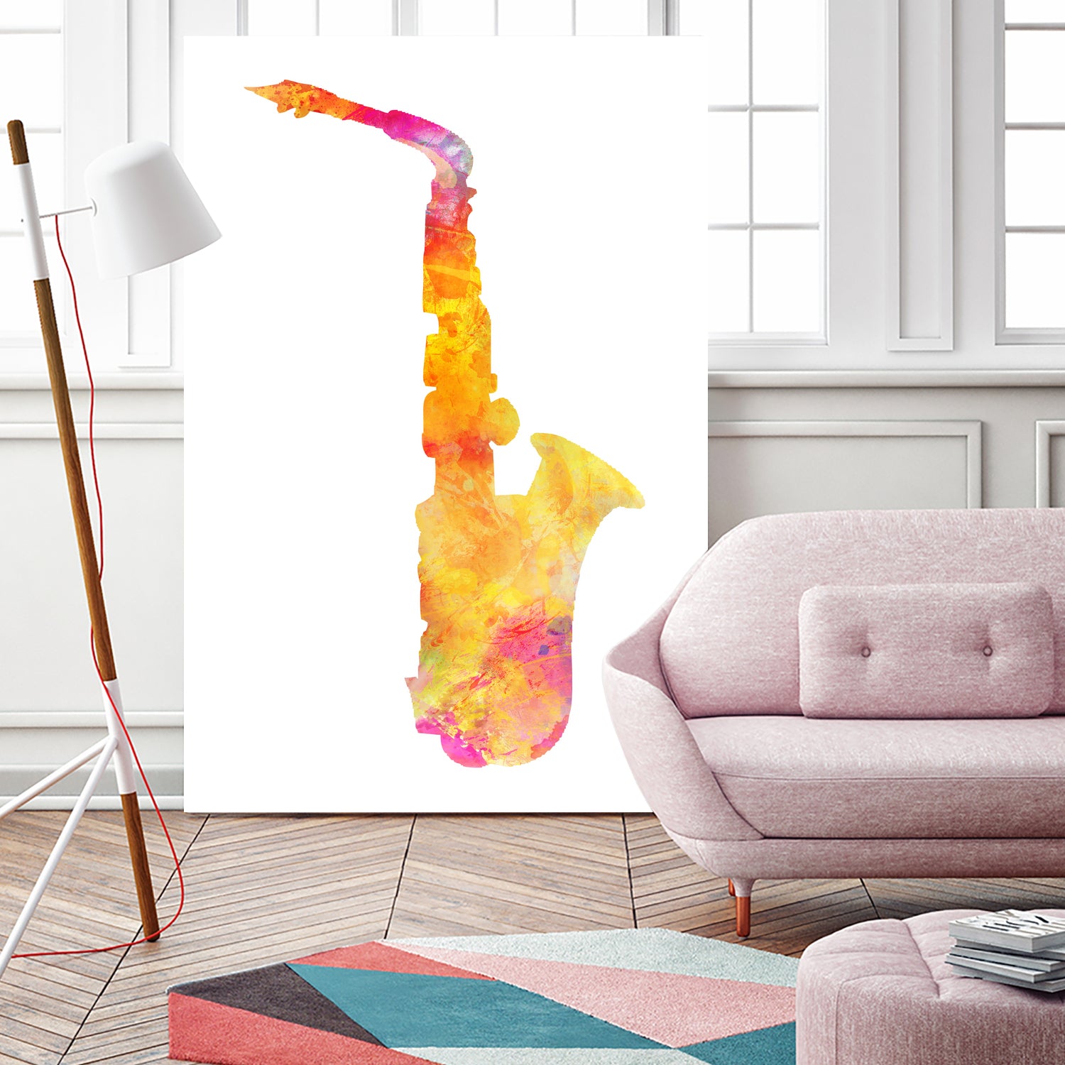 saxophone by Justyna Jaszke on GIANT ART - yellow digital painting