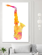 saxophone by Justyna Jaszke on GIANT ART - yellow digital painting