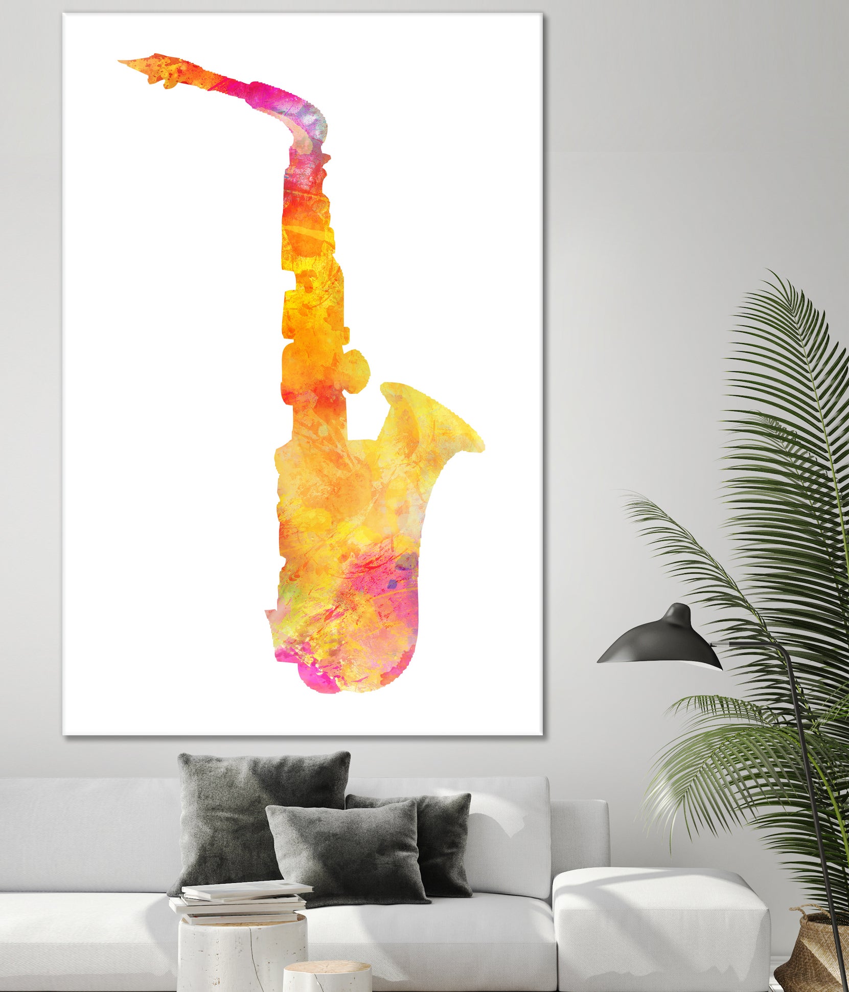 saxophone by Justyna Jaszke on GIANT ART - yellow digital painting