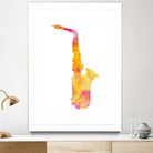 saxophone by Justyna Jaszke on GIANT ART - yellow digital painting