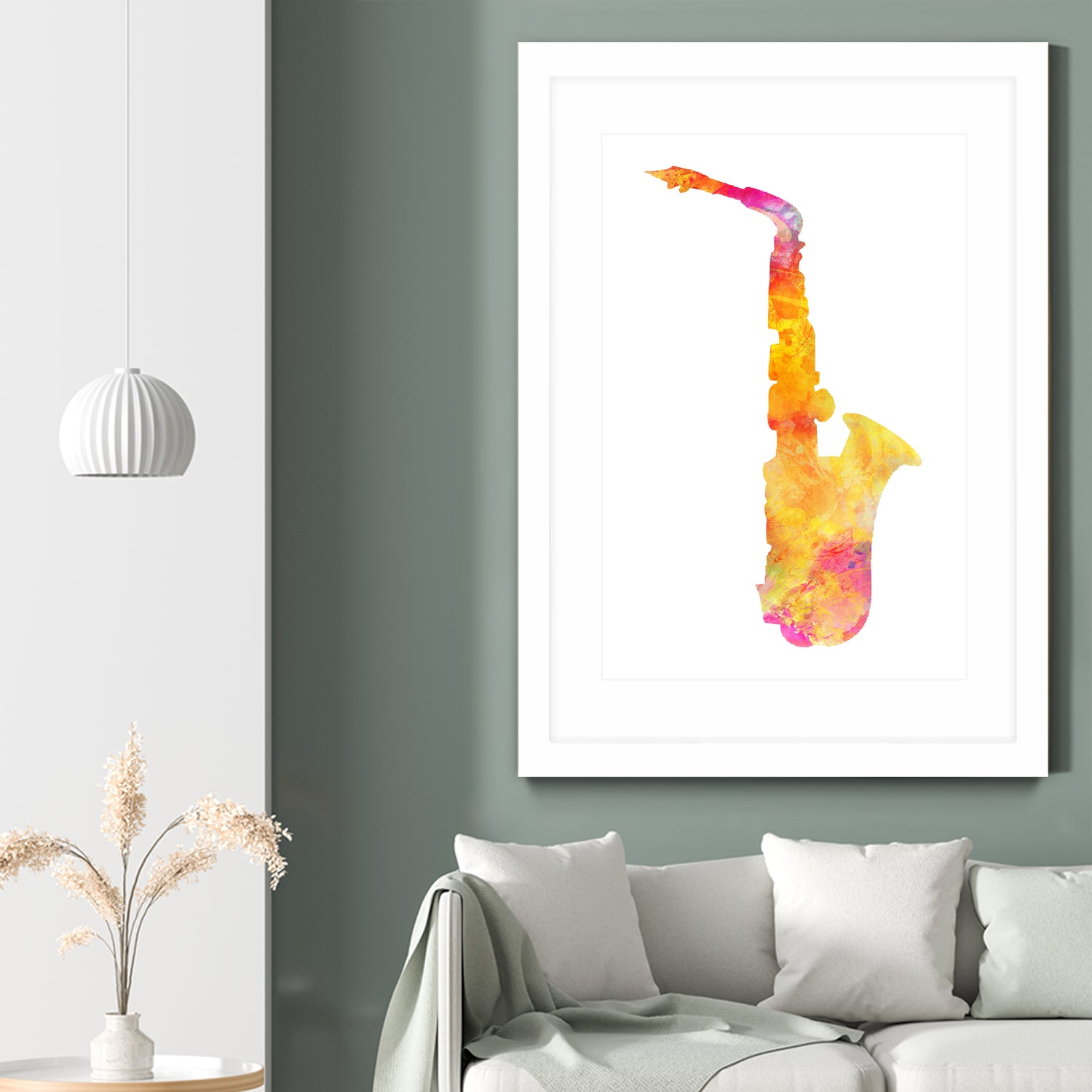 saxophone by Justyna Jaszke on GIANT ART - yellow digital painting