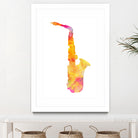 saxophone by Justyna Jaszke on GIANT ART - yellow digital painting