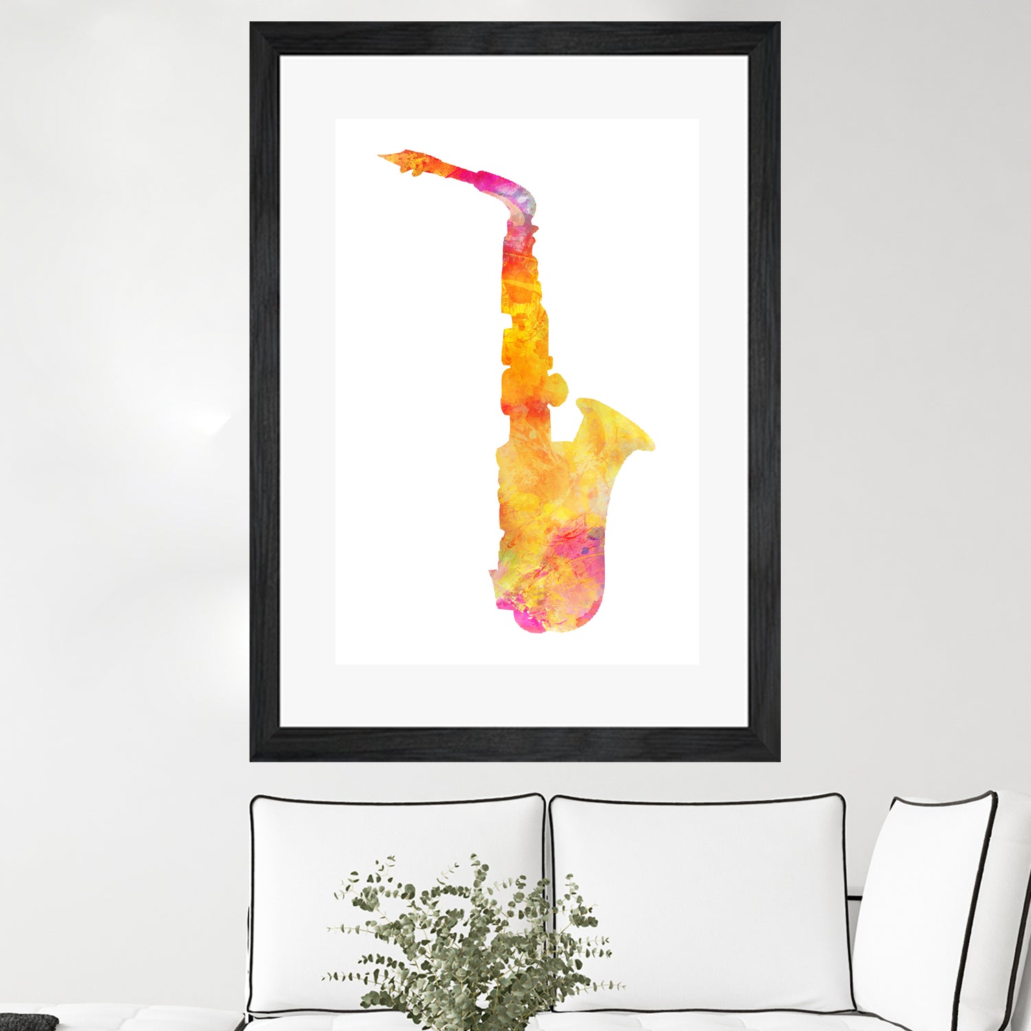 saxophone by Justyna Jaszke on GIANT ART - yellow digital painting