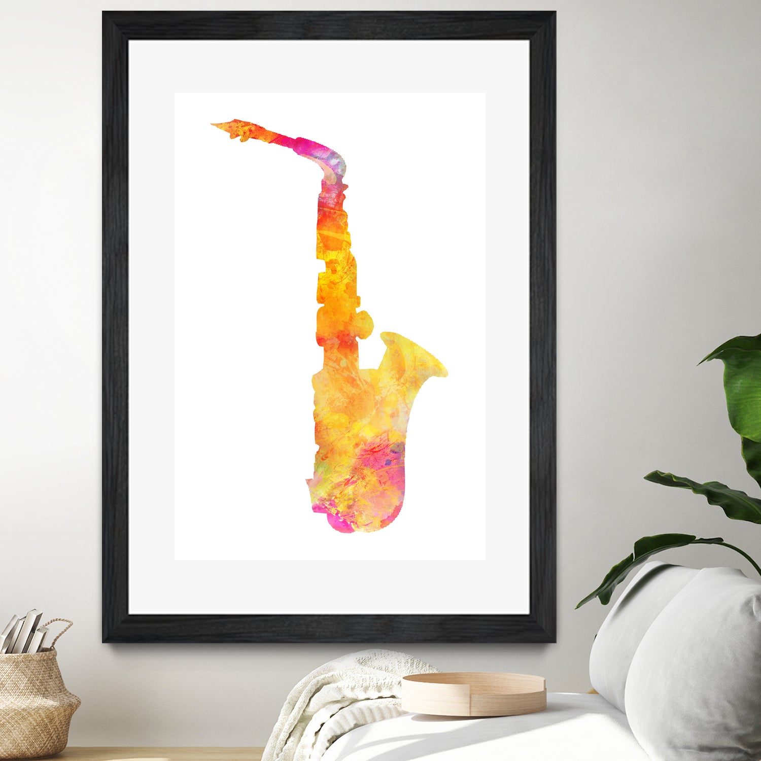 saxophone by Justyna Jaszke on GIANT ART - yellow digital painting