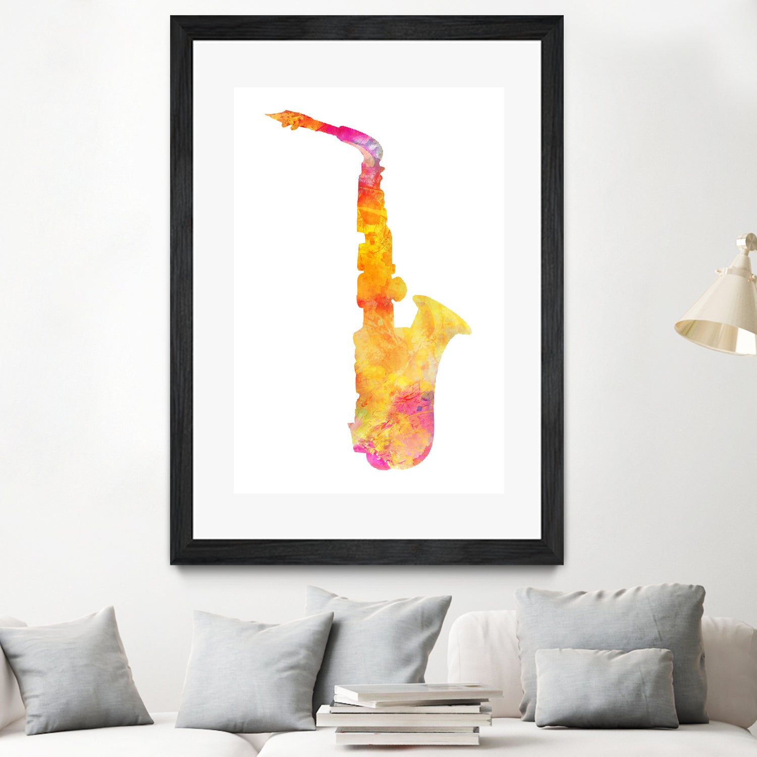 saxophone by Justyna Jaszke on GIANT ART - yellow digital painting