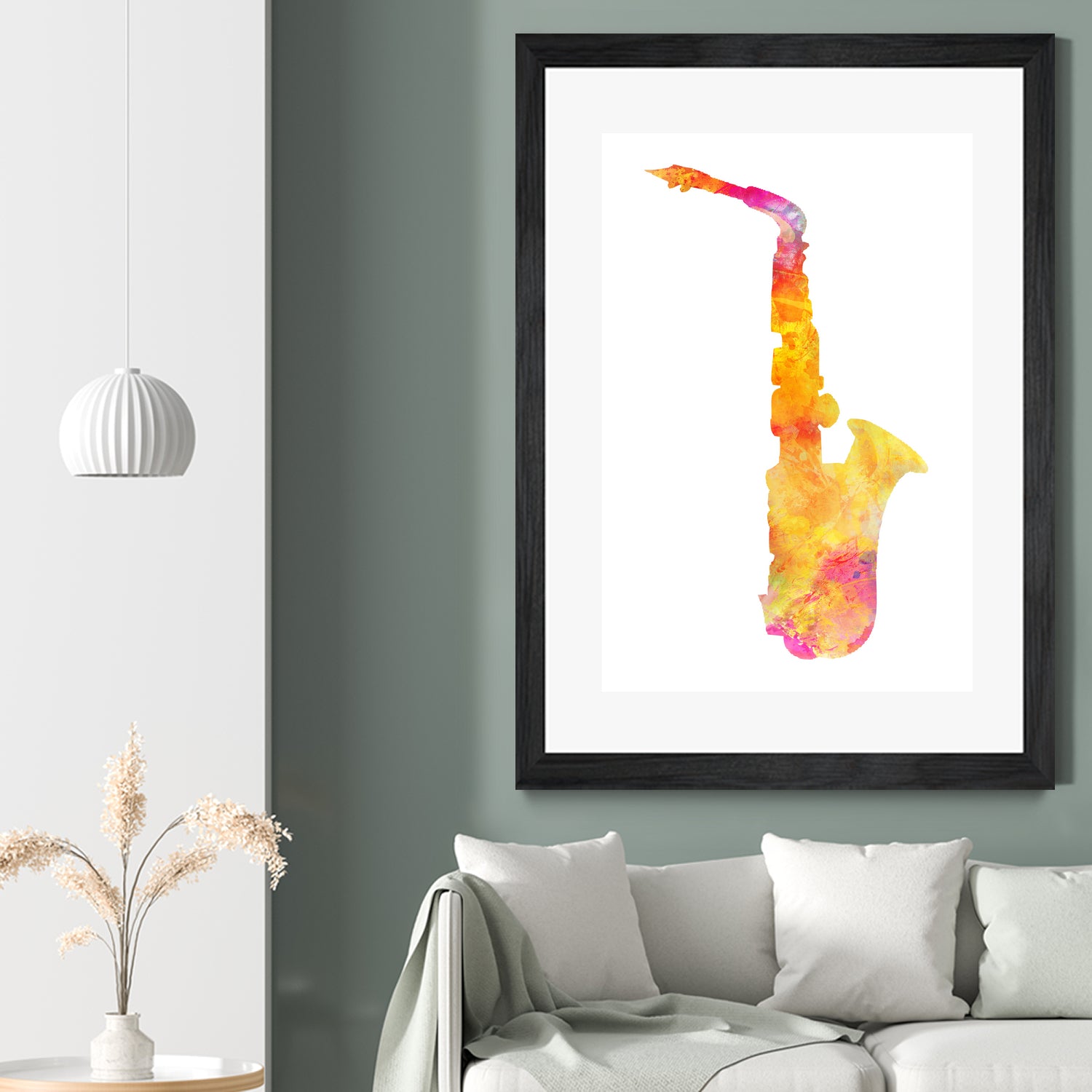 saxophone by Justyna Jaszke on GIANT ART - yellow digital painting