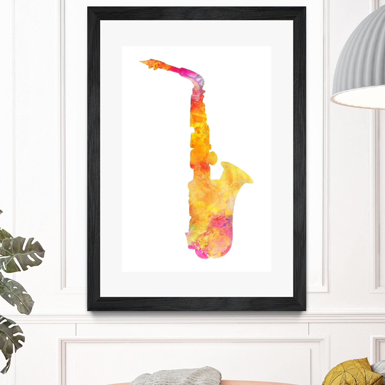 saxophone by Justyna Jaszke on GIANT ART - yellow digital painting