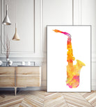 saxophone by Justyna Jaszke on GIANT ART - yellow digital painting