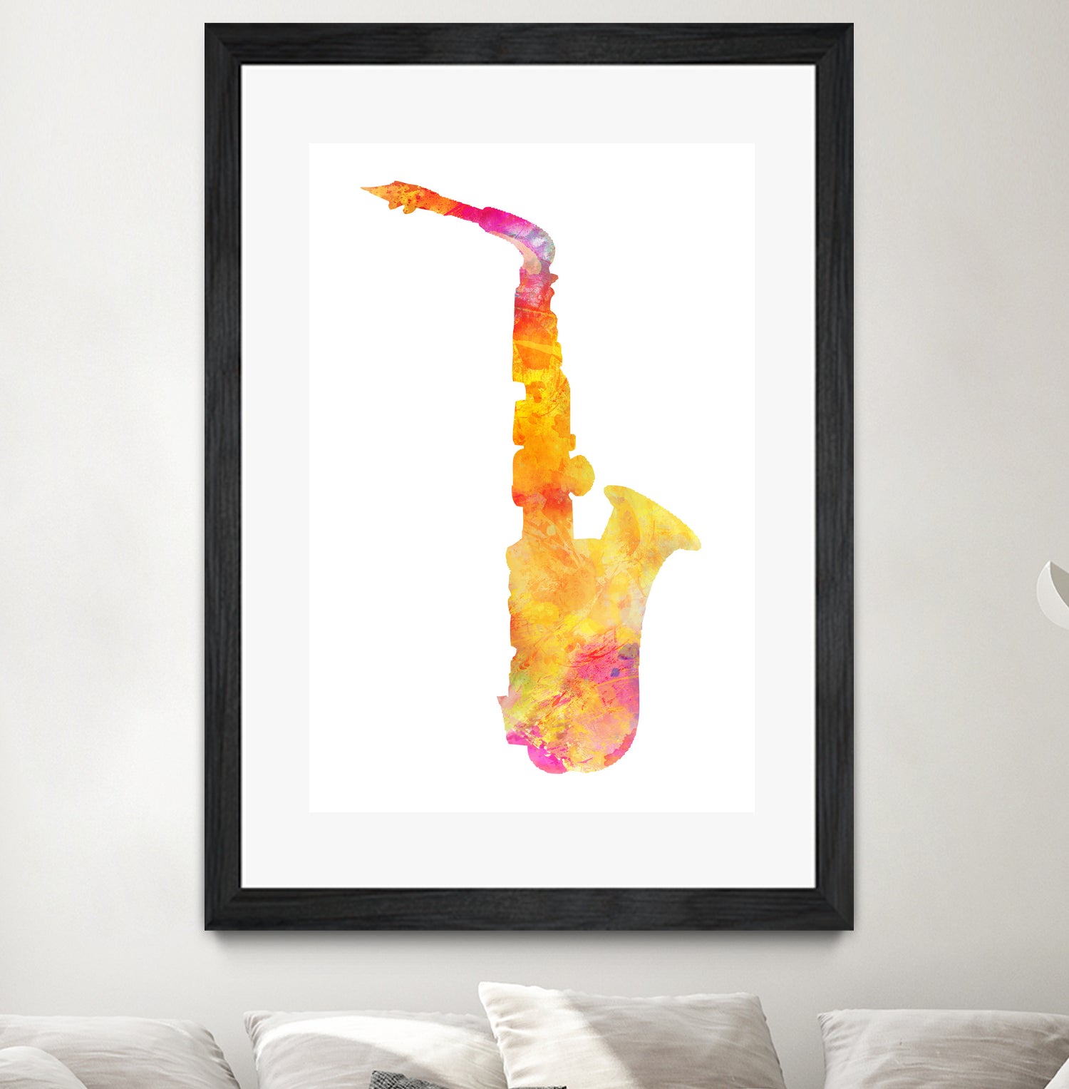 saxophone by Justyna Jaszke on GIANT ART - yellow digital painting