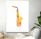 saxophone by Justyna Jaszke on GIANT ART - yellow digital painting