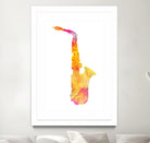 saxophone by Justyna Jaszke on GIANT ART - yellow digital painting