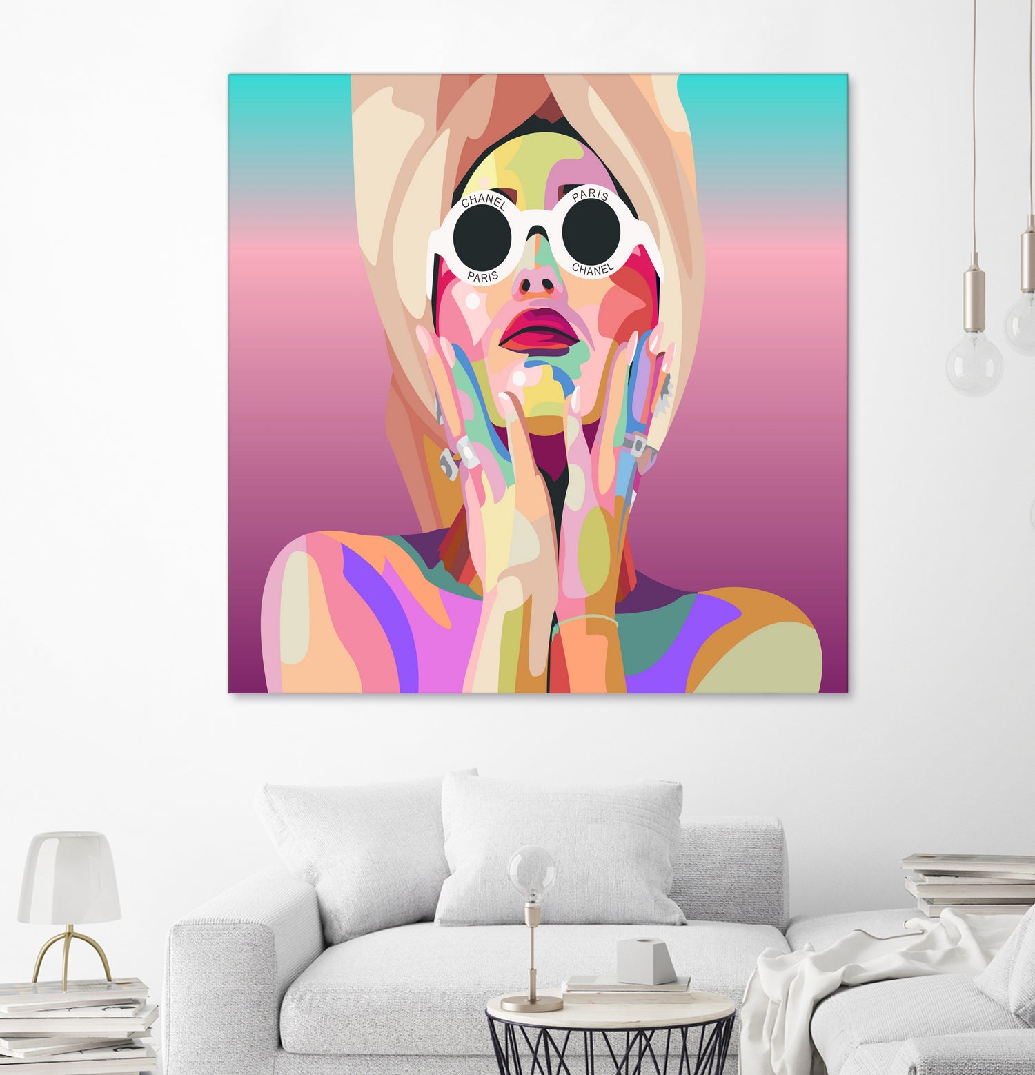 Ariana Grande Pop-Art Wall Decor Music Poster by kim huynh on GIANT ART - pink digital painting