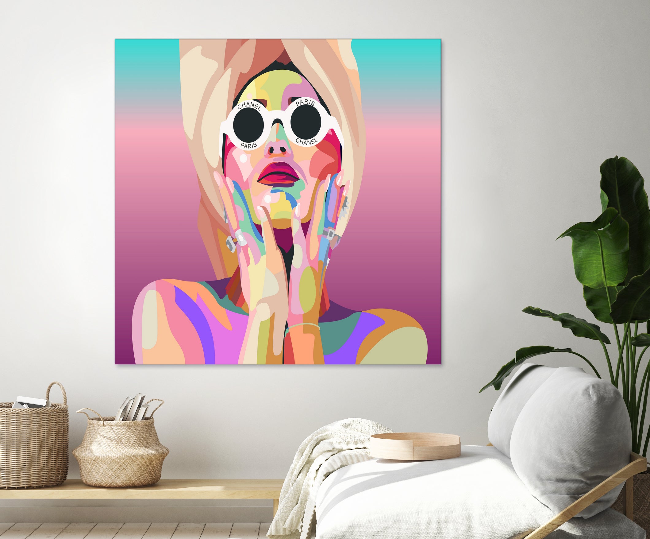 Ariana Grande Pop-Art Wall Decor Music Poster by kim huynh on GIANT ART - pink digital painting