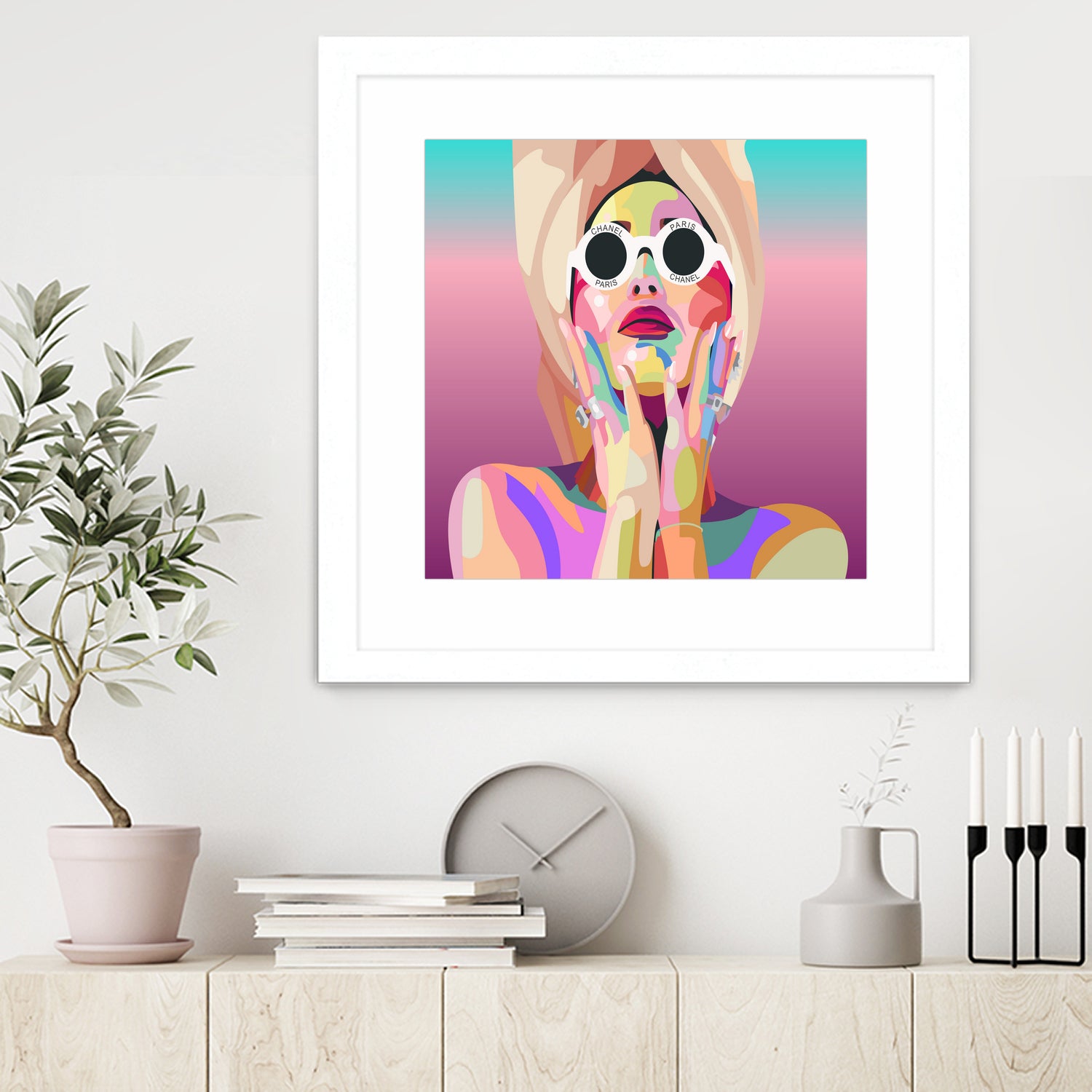 Ariana Grande Pop-Art Wall Decor Music Poster by kim huynh on GIANT ART - pink digital painting