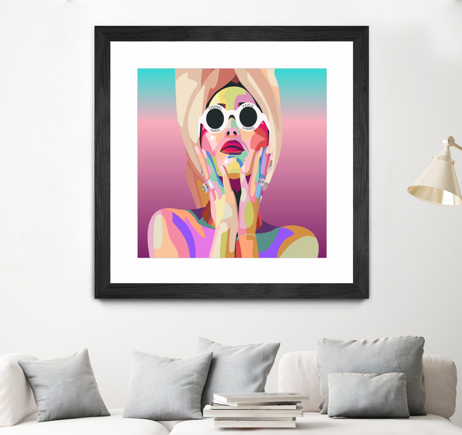 Ariana Grande Pop-Art Wall Decor Music Poster by kim huynh on GIANT ART - pink digital painting