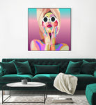 Ariana Grande Pop-Art Wall Decor Music Poster by kim huynh on GIANT ART - pink digital painting