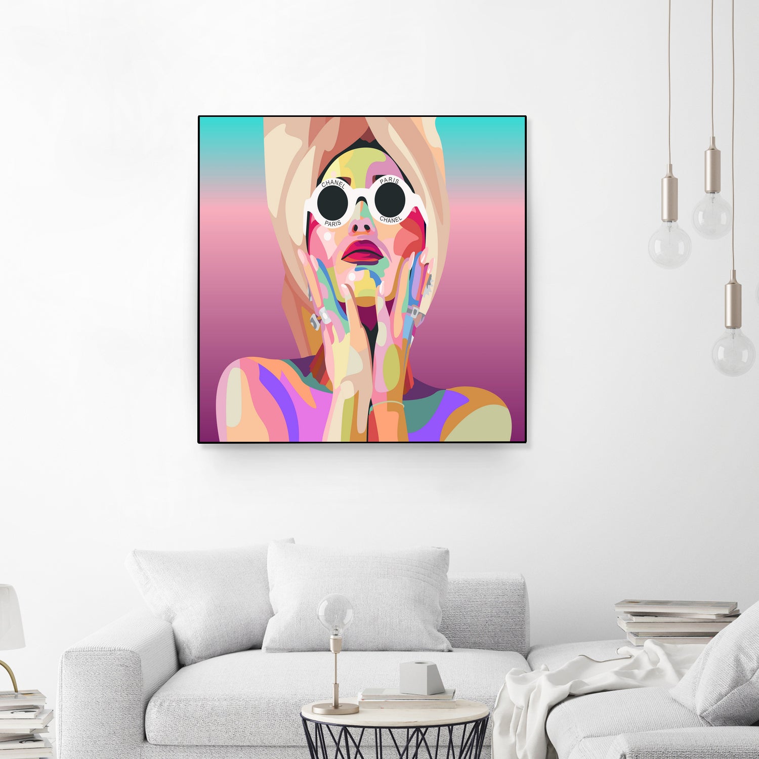 Ariana Grande Pop-Art Wall Decor Music Poster by kim huynh on GIANT ART - pink digital painting