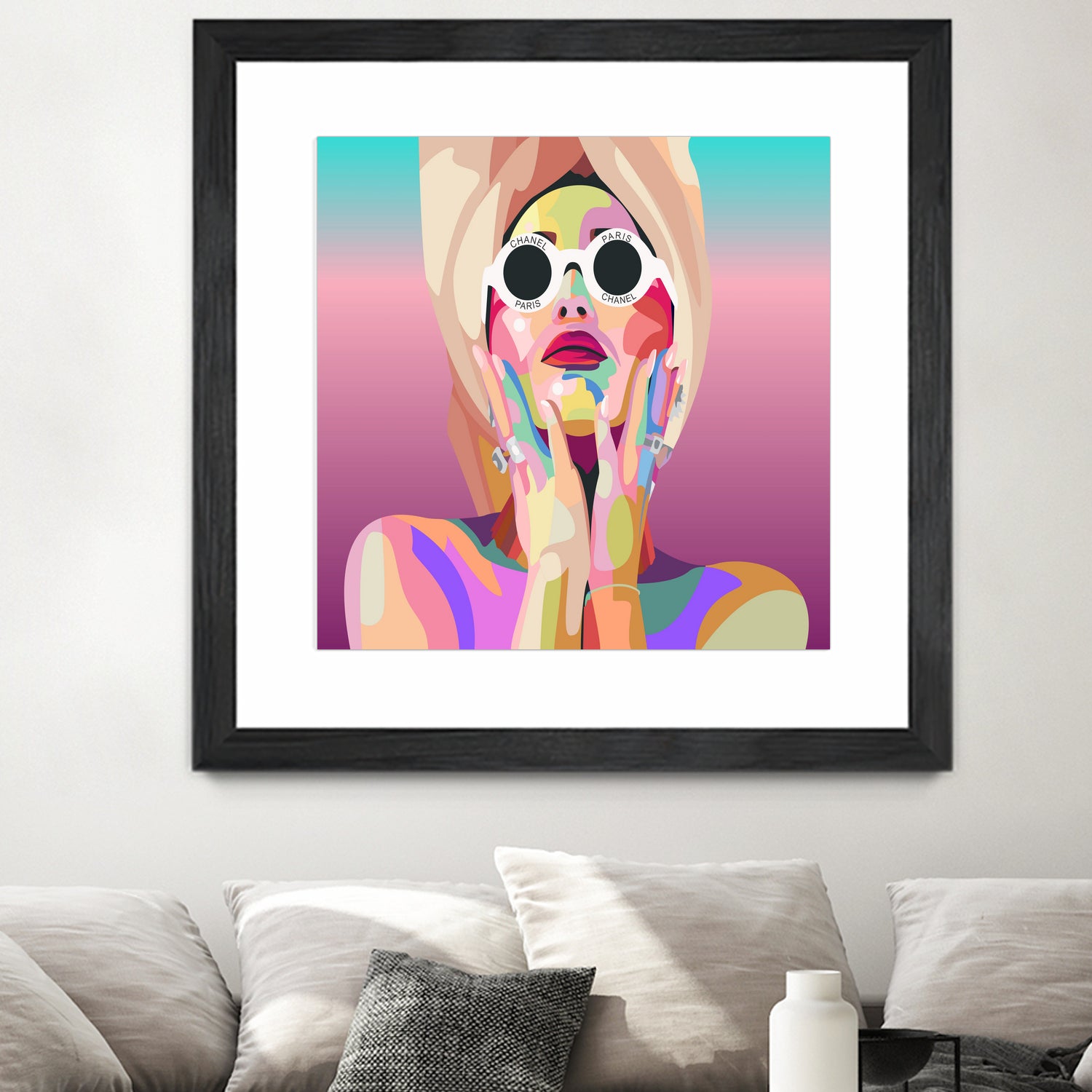 Ariana Grande Pop-Art Wall Decor Music Poster by kim huynh on GIANT ART - pink digital painting