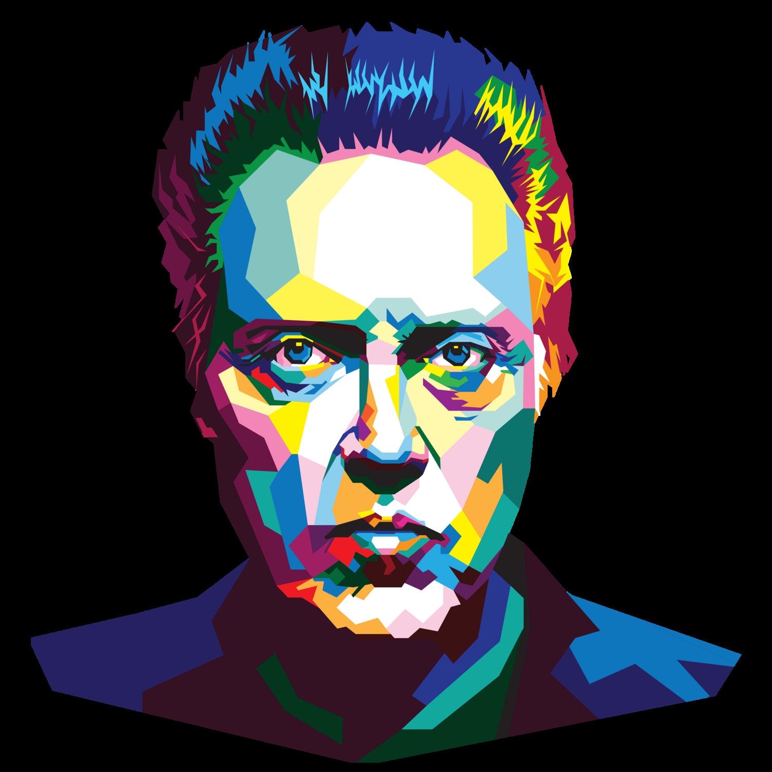 Christopher Walken in WPAP style by Andi Hariyanto on GIANT ART - white character design