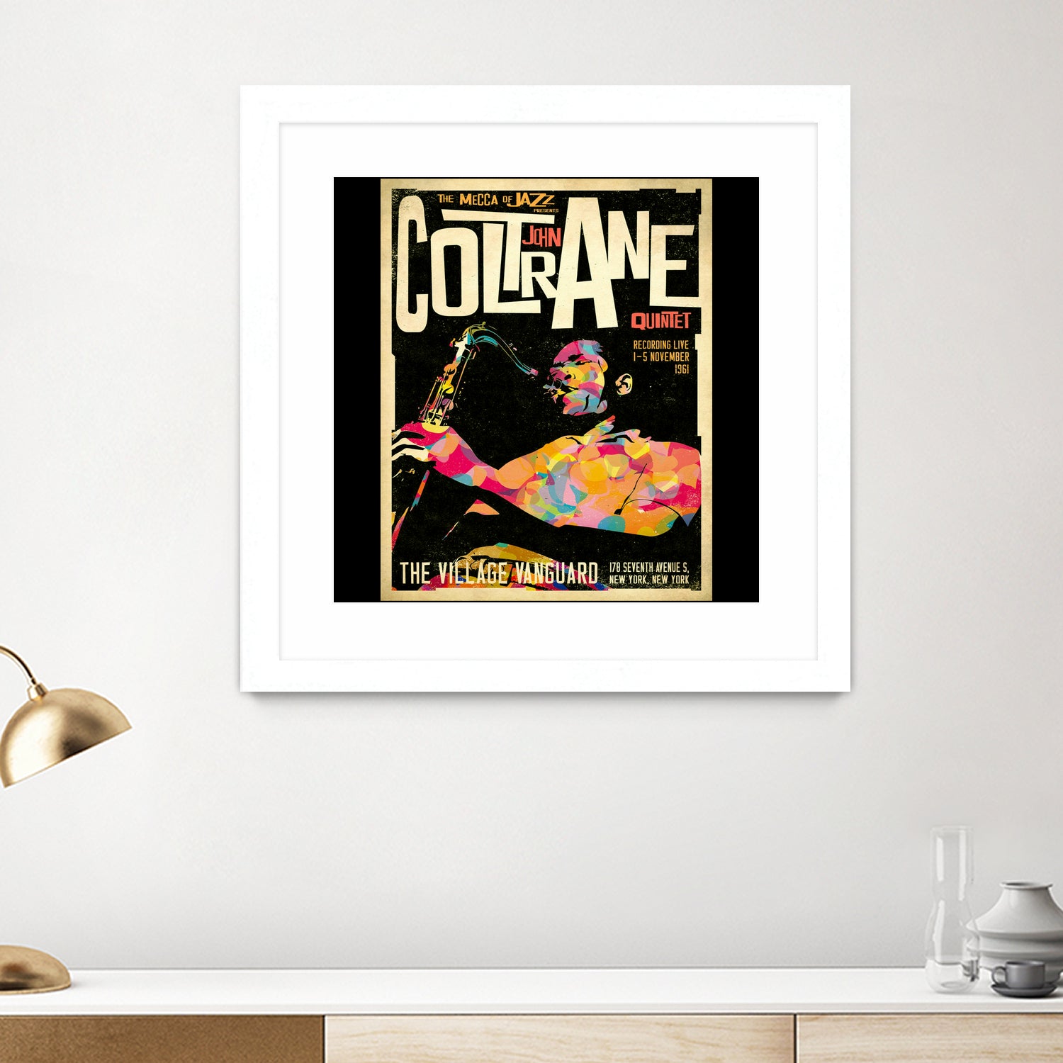 John Coltrane Retro Style by Michael Anna on GIANT ART - white digital painting