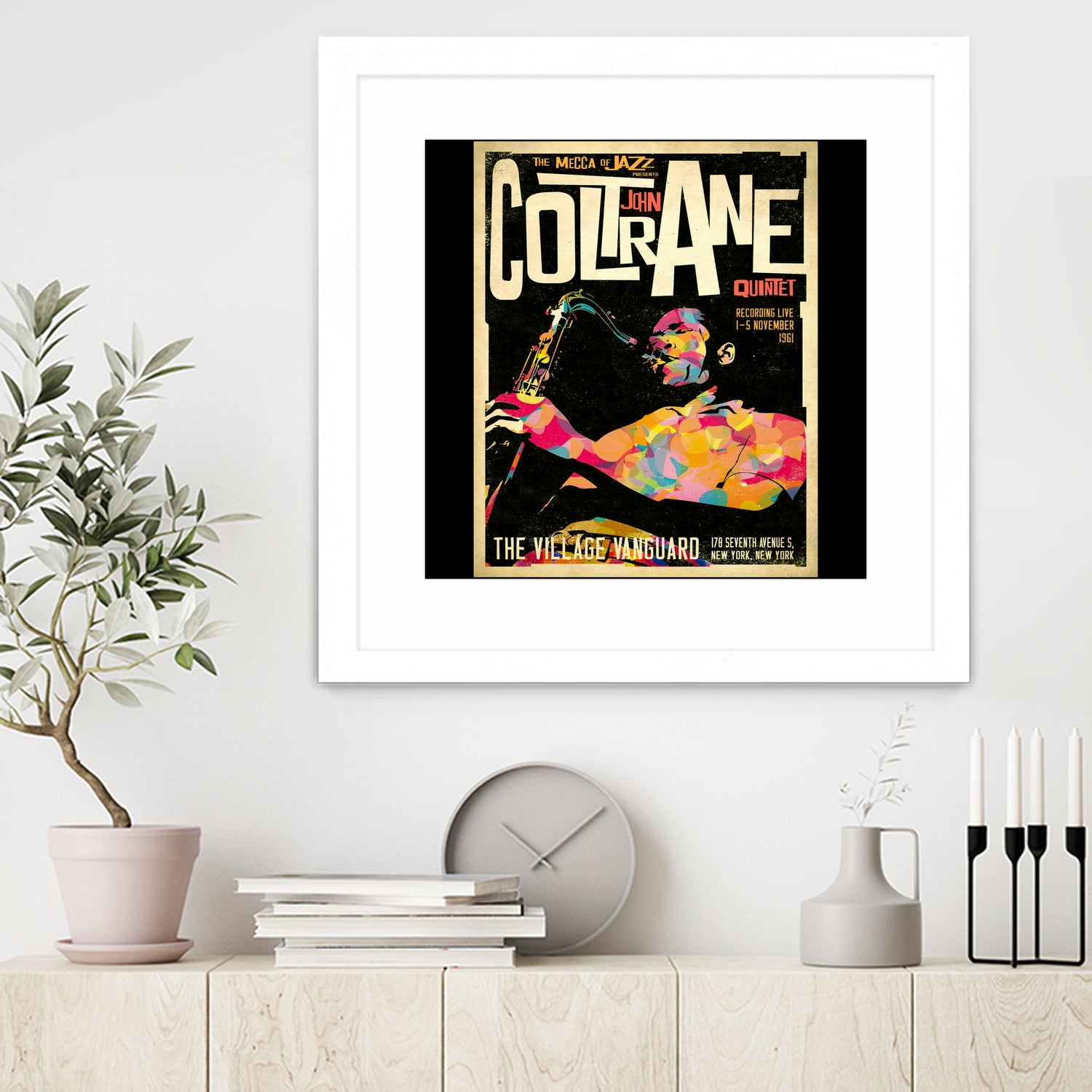 John Coltrane Retro Style by Michael Anna on GIANT ART - white digital painting