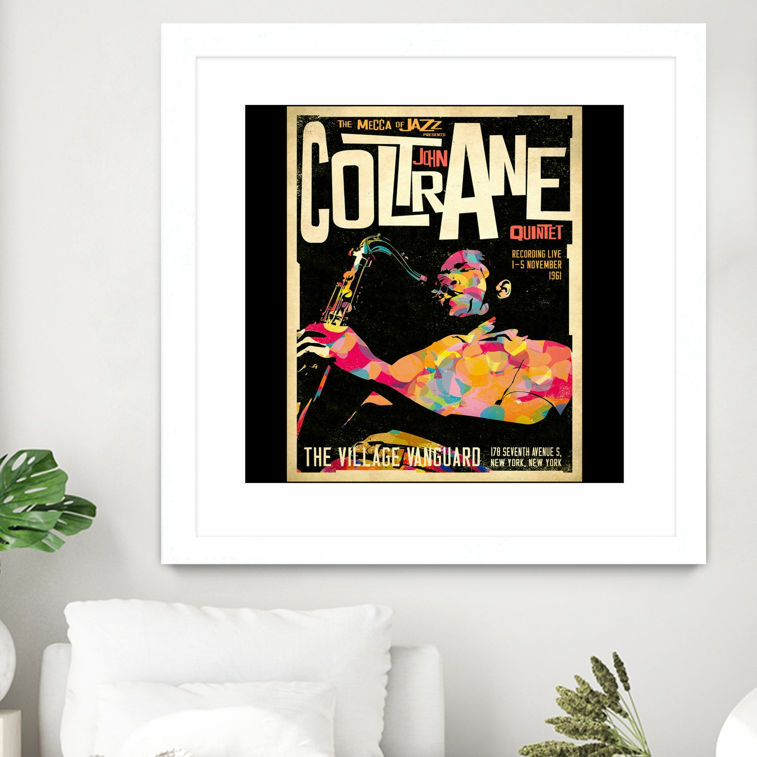 John Coltrane Retro Style by Michael Anna on GIANT ART - white digital painting