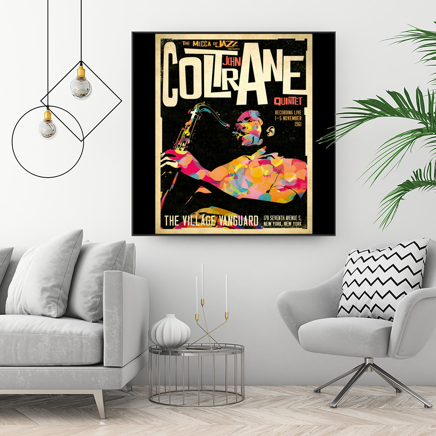 John Coltrane Retro Style by Michael Anna on GIANT ART - white digital painting