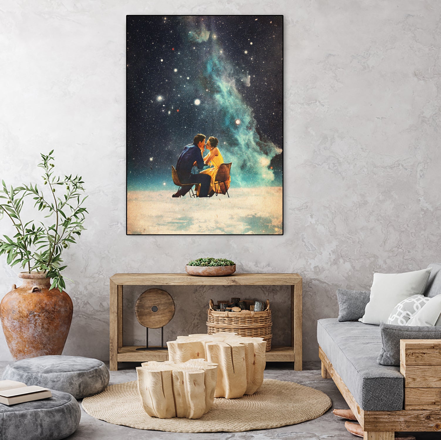 I'll Take you to the Stars for a second Date by Frank Moth on GIANT ART - black digital painting