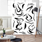 Natural Women Black & White Line-art Pattern by Dominique Van Roey on GIANT ART - white digital drawing