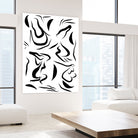 Natural Women Black & White Line-art Pattern by Dominique Van Roey on GIANT ART - white digital drawing