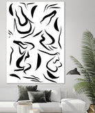 Natural Women Black & White Line-art Pattern by Dominique Van Roey on GIANT ART - white digital drawing