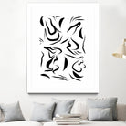 Natural Women Black & White Line-art Pattern by Dominique Van Roey on GIANT ART - white digital drawing