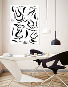 Natural Women Black & White Line-art Pattern by Dominique Van Roey on GIANT ART - white digital drawing
